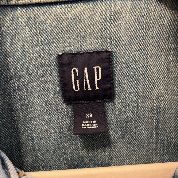 GAP vintage Jean jacket light-medium wash blue denim distressed - Picture 6 of 6